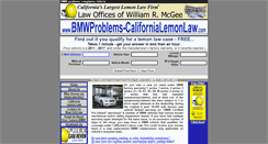 Desktop Screenshot of bmwproblems-californialemonlaw.com