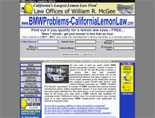 Tablet Screenshot of bmwproblems-californialemonlaw.com